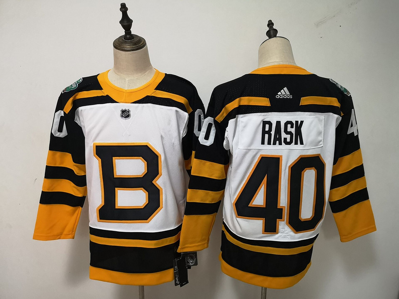 Men's Boston Bruins Tuukka Rask #40 White Jersey